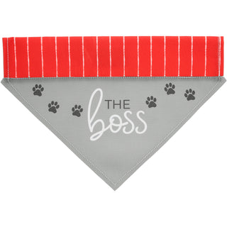 The Boss 7" x 5" Canvas Slip on Pet Bandana