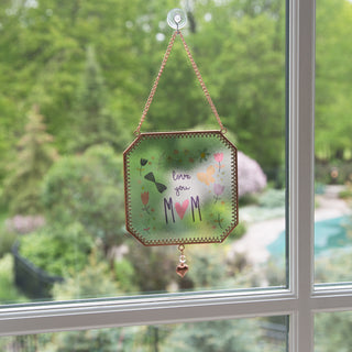 Mom 5" x 5" Glass Suncatcher