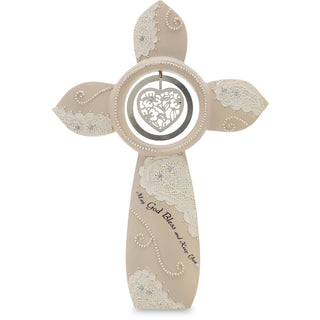 May God Bless and Keep You 7" Self Standing Cross