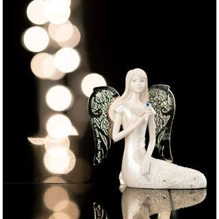 September Birthstone Angel 3.5" September Angel with Sapphire Butterfly