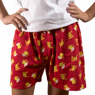 Beer and Pizza XS Red Unisex Boxers