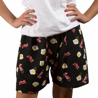 Bacon and Eggs XS Black Unisex Boxers