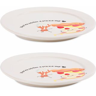 Pizza My Heart 7" Appetizer Plates (Set of 2)