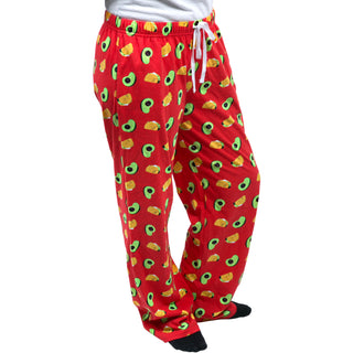 Taco and Avocado XS Red Unisex Lounge Pants