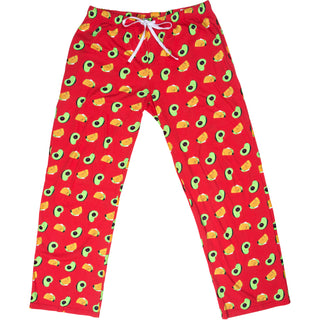 Taco and Avocado XS Red Unisex Lounge Pants