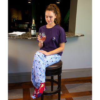 Prosecco & Raspberries XS Light Blue Unisex Lounge Pants