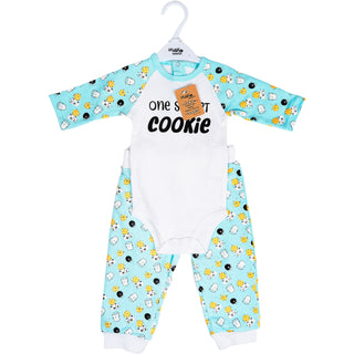 Smart Cookie 6-12 Months Light Blue Bodysuit & Pants Set