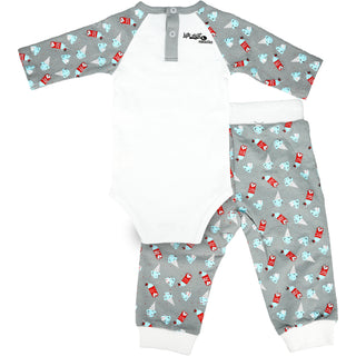 I Scream 6-12 Months Gray Bodysuit & Pants Set
