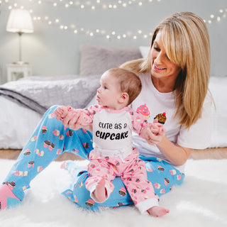 Cute as a Cupcake 6-12 Months Pink Bodysuit & Pants Set