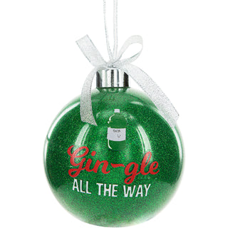 Gin-gle 4" Ornament with Unisex Holiday Socks