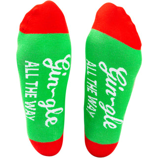 Gin-gle 4" Ornament with Unisex Holiday Socks