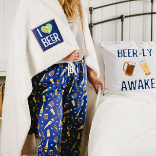 I Love Beer 45" x 50" Sherpa Blanket