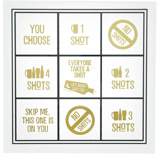 Beer 9" Shot Glass Tic Tac Toe