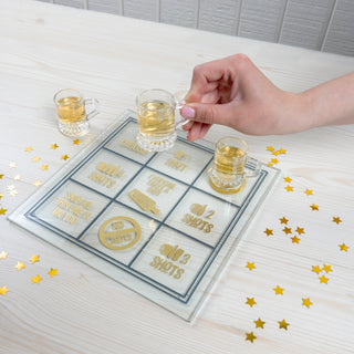 Beer 9" Shot Glass Tic Tac Toe