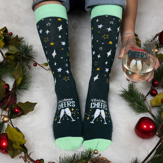 Christmas Wine M/L Unisex Crew Socks (Set of 4 )