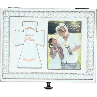 Pray 6.5" x 5" Prayer Box with Photo Frame (Holds 2.25" x 3.25" Photo)