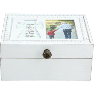 The Lord 6.5" x 5" Prayer Box with Photo Frame (Holds 2.25" x 3.25" Photo)