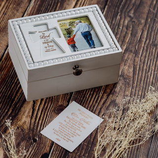 The Lord 6.5" x 5" Prayer Box with Photo Frame (Holds 2.25" x 3.25" Photo)