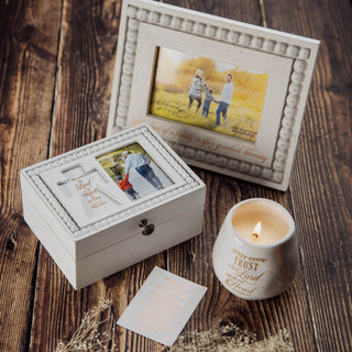 The Lord 6.5" x 5" Prayer Box with Photo Frame (Holds 2.25" x 3.25" Photo)