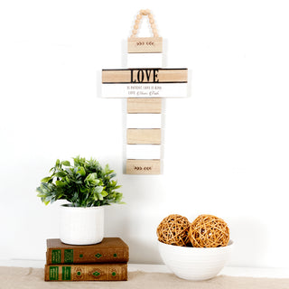 Love 9.75" x 18" Hanging Cross Plaque