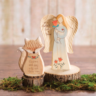 Mother's Love 7" Angel Holding Flower