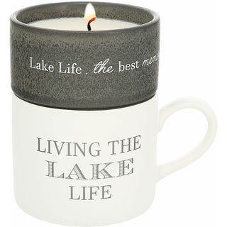Lake Stacking Mug and Candle Set 100% Soy Wax Scent: Tranquility