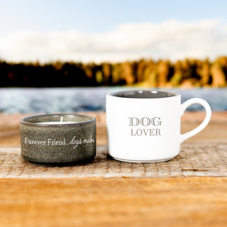 Dog Stacking Mug and Candle Set 100% Soy Wax Scent: Tranquility