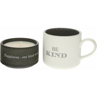 Kind Stacking Mug and Candle Set 100% Soy Wax Scent: Tranquility
