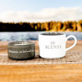 Kind Stacking Mug and Candle Set 100% Soy Wax Scent: Tranquility