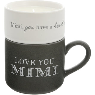 Mimi Stacking Mug and Candle Set 100% Soy Wax Scent: Tranquility