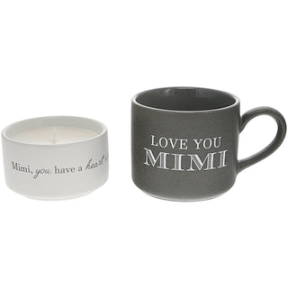 Mimi Stacking Mug and Candle Set 100% Soy Wax Scent: Tranquility