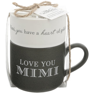 Mimi Stacking Mug and Candle Set 100% Soy Wax Scent: Tranquility