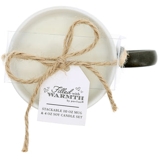 Mimi Stacking Mug and Candle Set 100% Soy Wax Scent: Tranquility