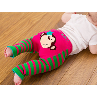 Pink and Green Monkey 12-24 Month Baby Leggings