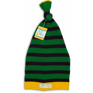 Dark Green and Navy Stripe 0-12 Month Baby Hat