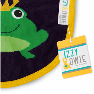 Green and Navy Froggy Baby Bib