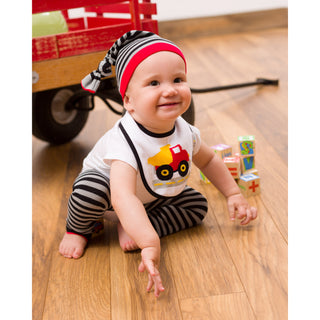 Red and Yellow Truck Baby Bib