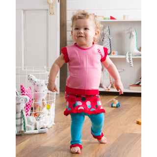 Pink and Coral 6-12 Months Ruffle T-Shirt