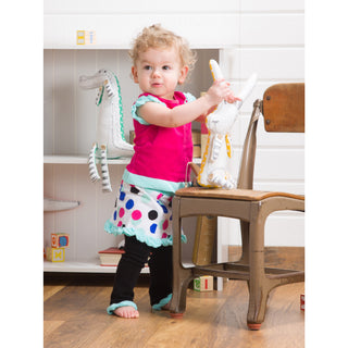 Magenta & Mint 6-12 Months Ruffle T-Shirt
