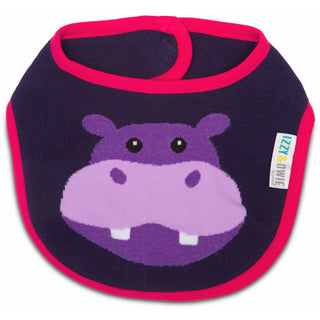 Purple Hippo Baby Bib