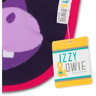 Purple Hippo Baby Bib