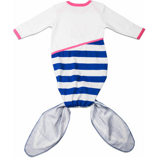 Blue and Pink Whale 0-9 Months Knotted Onesie