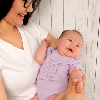 Soft Lavender Kitty 0-6 Months Onesie