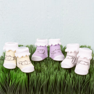 Soft Lavender Kitty 0-3 Months Socks