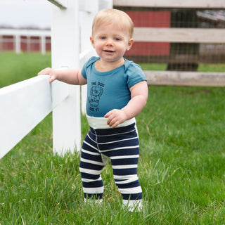 Dog 6-12 Months Blue Onesie