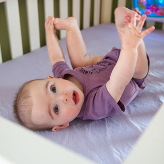 Owl 6-12 Months Plum Onesie