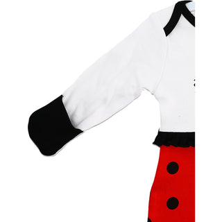 Spotted Ladybug 0-3 Months Gown with Mitten Cuffs
