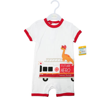 Dino Firefighter 6-12 Months Romper
