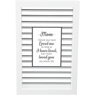 Mom 8.5" Framed Glass Plaque