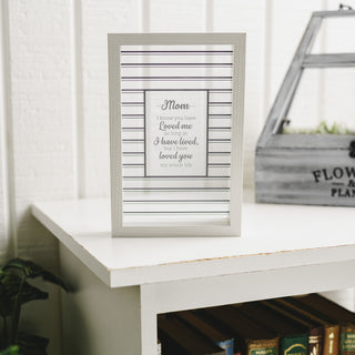 Mom 8.5" Framed Glass Plaque